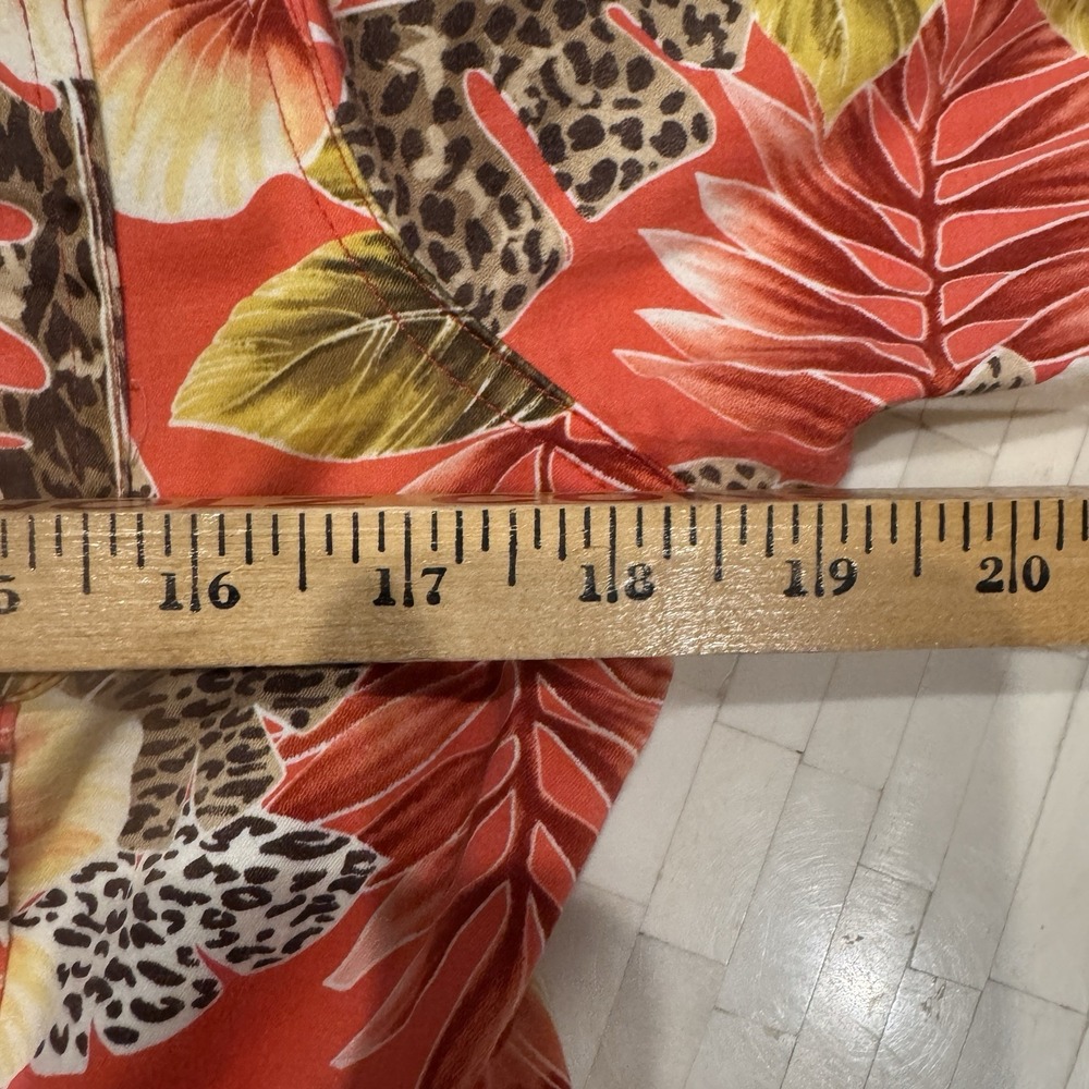Vintage 90s Womens Small Chino Jacket Tropical Cotton Stretch Zebra Print Floral - Picture 6 of 8